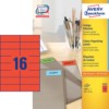 Universele etiketten, rood, 105 x 37 mm