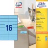 Universele etiketten, blauw, 105 x 37 mm
