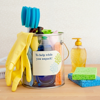 Make sure you have quick access to your cleaning supplies.