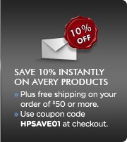 Save 10% Instantly on Avery Products