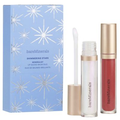 bareMinerals Shimmering Stars Mineralist LIP Gloss-Balm Duo, Makup & Beauty Gift Set/Kit