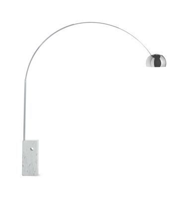 Arco Floor Lamp with White Base