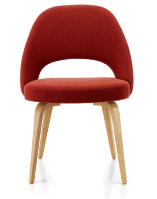 Saarinen Executive Side Chair with Wood legs - Fabric