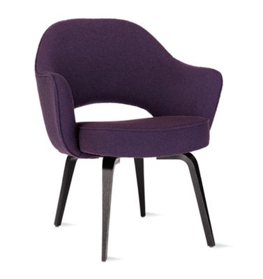 Saarinen Executive Armchair with Wood Legs - Fabric