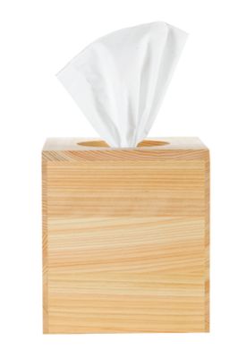 Hinoki Tissue Box Cover - Cube