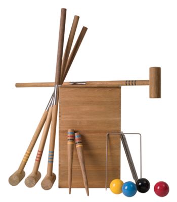 Teak Croquet Set