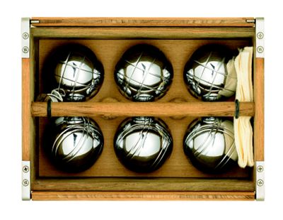 Teak Petanque Set