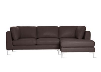 Albert Sectional Chaise Right in Leather