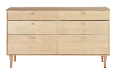 American Modern 6-Drawer Dresser in Maple