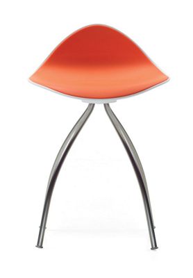 Onda Table Stool with Chrome Frame
