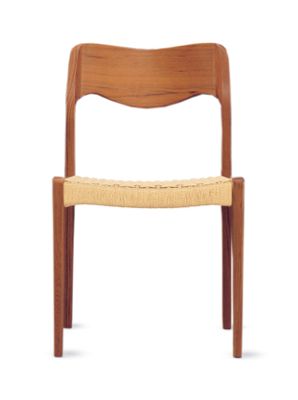Møller Model 71 Side Chair with Natural Woven Seat