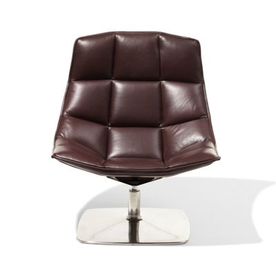 Jehs and Laub Lounge, Pedestal Base – Leather
