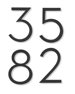 Neutra House Numbers in Red