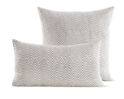 Silk Pillow in Chevron Block