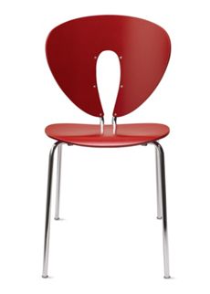 Globus Chair in Wood with Chrome Frame