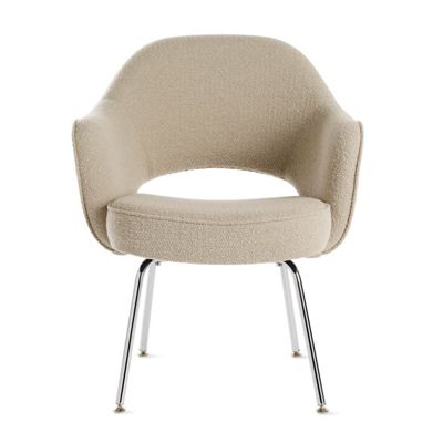 Saarinen Executive Armchair with Metal Legs - Fabric