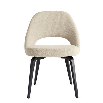 Saarinen Executive Side Chair with Wood Legs - Leather
