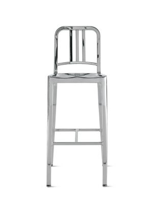 1006 Navy Barstool Polished