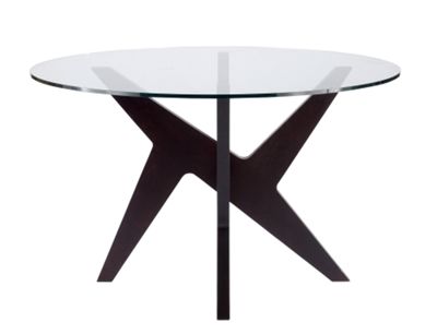 Cross Round Table Glass