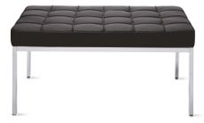 Florence Knoll Two-Seater Bench in Leather