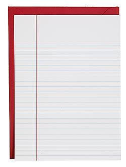 Red Note Paper Cards Blank - Large
