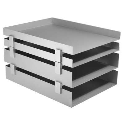 Aluminum Letter Tray Stacking Blocks (Set of 4)