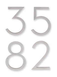 Neutra House Numbers in Aluminum