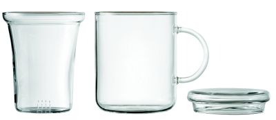 Glass Tea Cup and Strainer