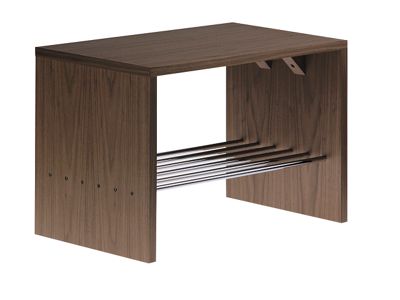 Container Bench with Chrome Shelf