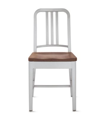 1006 Navy® Side Chair - Brushed w/ Wood Seat