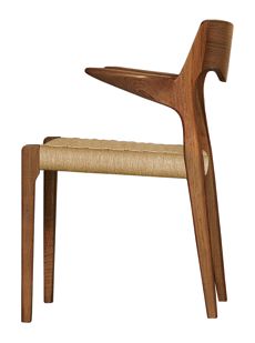 Moller Model 55 Armchair with Natural Woven Seat