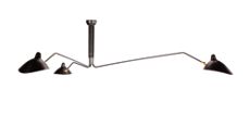 Serge Mouille Three-Arm Ceiling Lamp