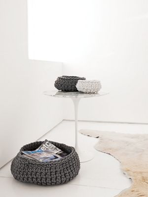 Crocheted Rubber Basket, Small