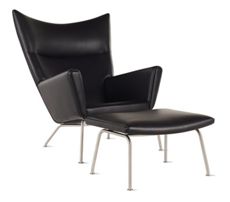 Wing Chair with Free Ottoman