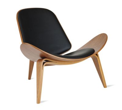 Shell Chair - Walnut - Leather (Thor)