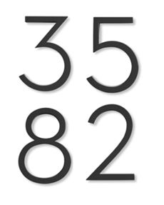 Neutra House Numbers in Red