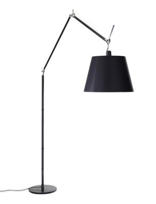 Tolomeo Mega Floor Lamp with 17" Black Fiber Shade