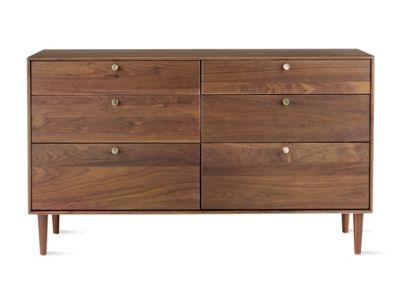 American Modern 6-Drawer Dresser in Walnut