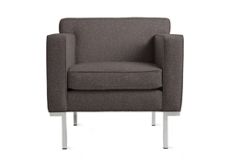 Theatre Armchair and Ottoman in Ultrasuede