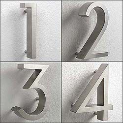 Neutra House Numbers - Stainless