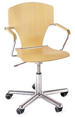 Egoa Task Chair Soft Wheels - Wood