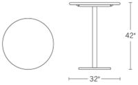 H 42; Diameter 32;