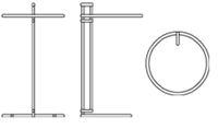 H Adjustable 21" - 35.5" Diameter 20"