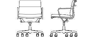 H 34; D 17.5; W 23; Seat Height 18.5-21; adjustable Arm Height 26-29;