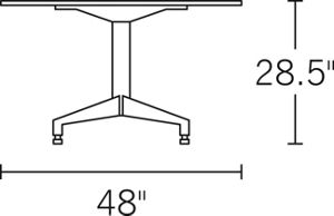 H 28.5; Top 48; diameter