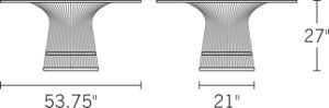H 27.5; Diameter 54; Base Diameter 21;