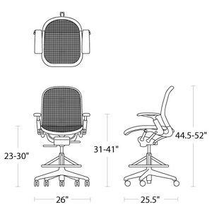 H 26.5; D 24.5; W 22;