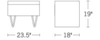 H 19; W 23.5; D 18;