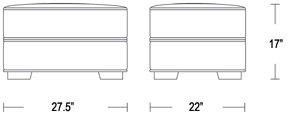 H 17.5; W 27.5; D 22;