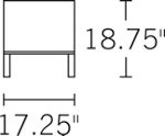 H 18.7; W 17.3;